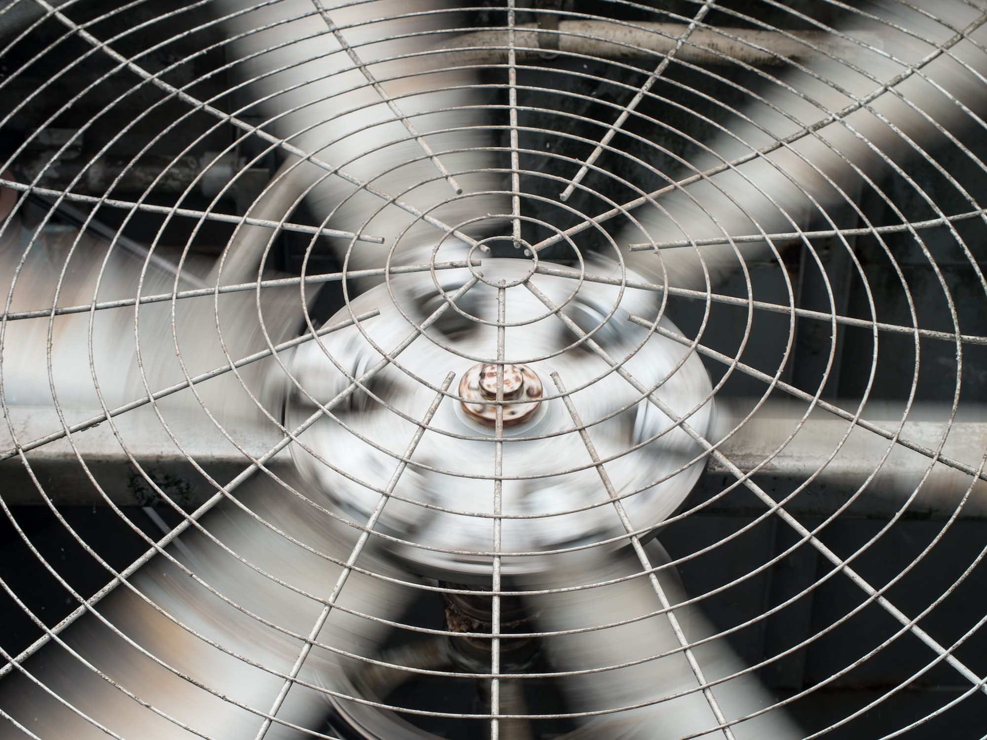 HVAC (Heating, Ventilation and Air Conditioning) spinning blades.